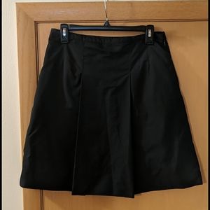 BCBGMaxAzria Pleated Black A-line Skirt